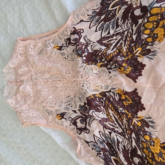 Free People marsha Powder Pastel Pink Floral Print Slip Dress - Picture 3 of 10